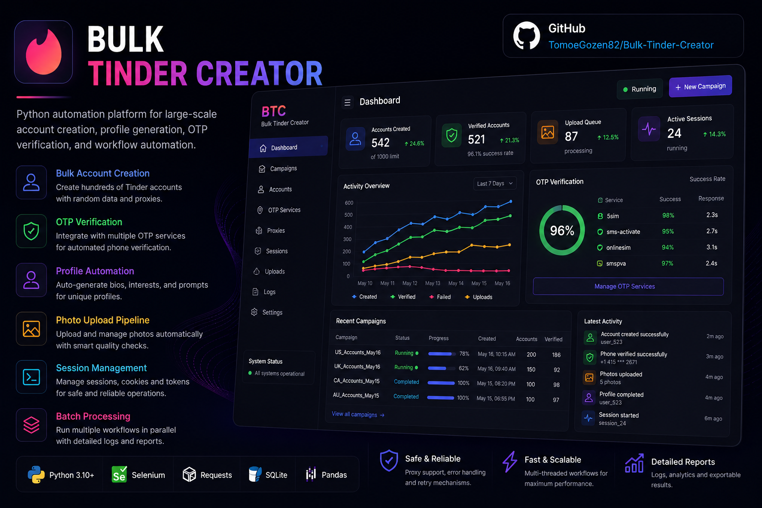 Bulk Tinder Creator